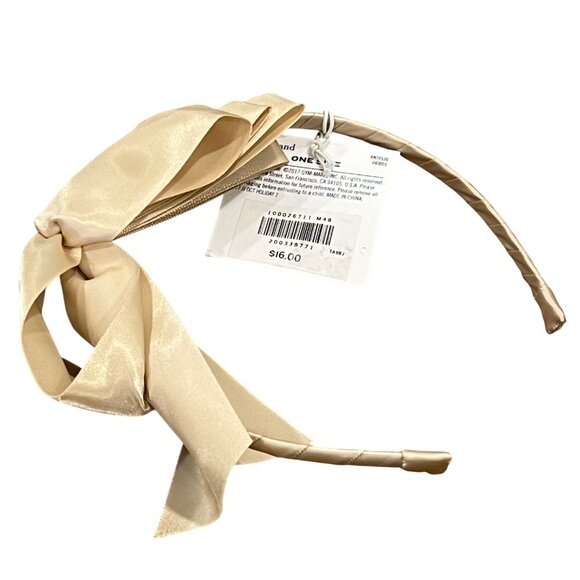 Janie and Jack Gold Bow Headband - Picture 2 of 3